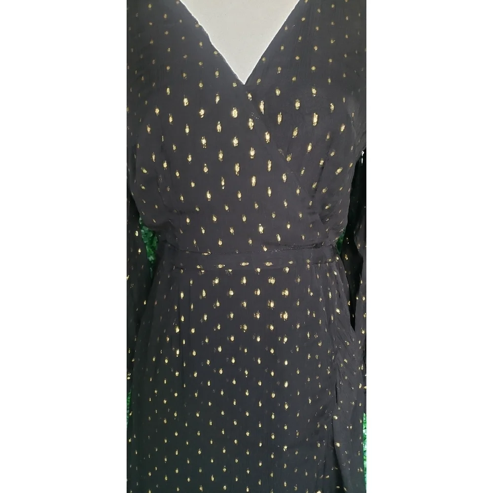 50. J.Crew Ruffle-hem Lurex® chiffon wrap dress
